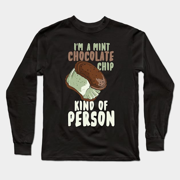 Mint Chocolate Chip Long Sleeve T-Shirt by maxcode